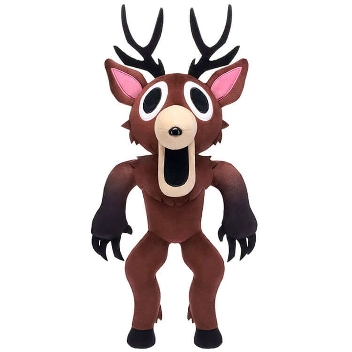 99 Nights In The Forest Deluxe Plush - Deer with DLC Code, 12-inch haunted deer soft toy with antlers and expressive features.