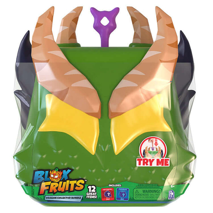 Blox Fruits Dragon Ultimate Collector Bundle Series 2 packaging featuring dragon design with 12 items included.