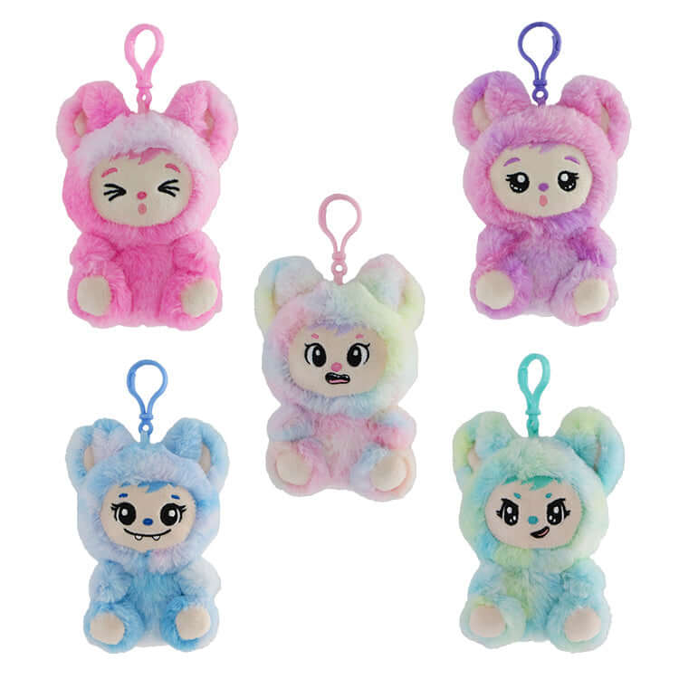 LaBabies Series 2 Sorbet Squad 4" Collectable Plush Keychain Blind Box featuring plush keychains in pastel colors.