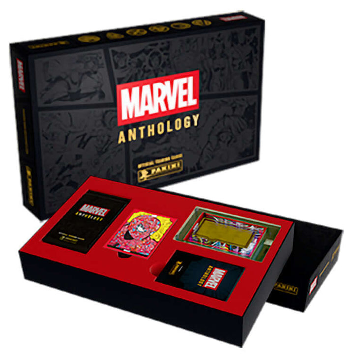 Marvel Anthology Trading Card Hobby Box featuring unique cards and top comics artists&