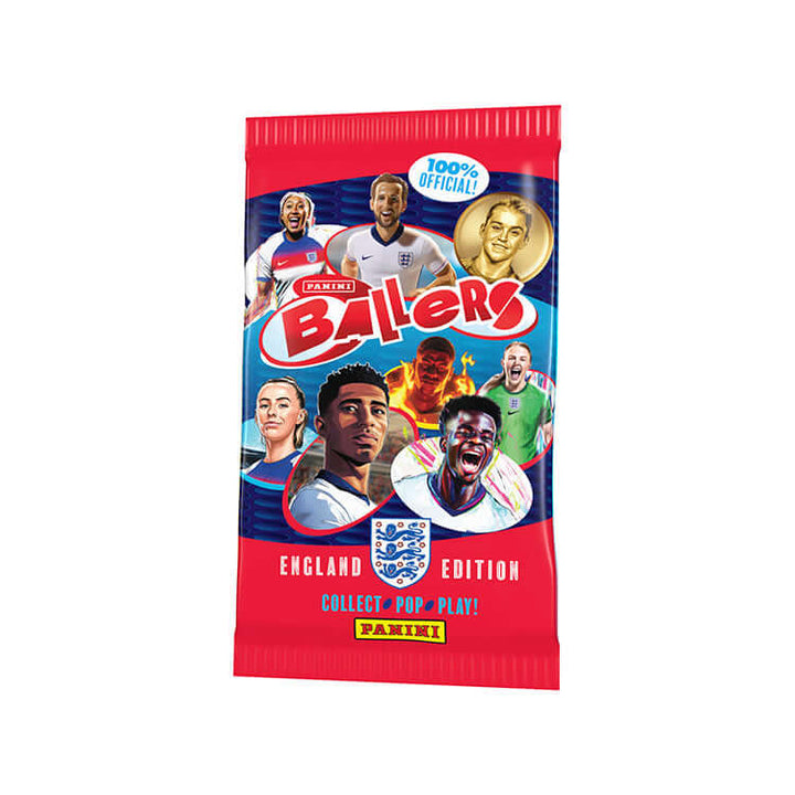 Panini Ballers 2026 Trading Card Collection England Edition pack featuring top football stars.