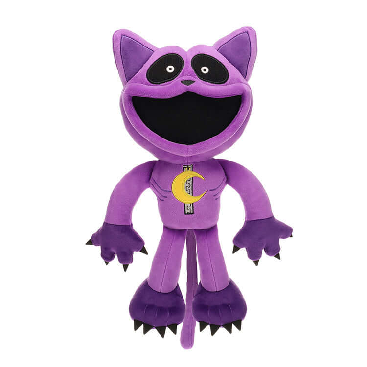 Poppy Playtime Monster Catnap plush - 12.5 inch purple plush toy with wide-eyed stare and eerie smile.