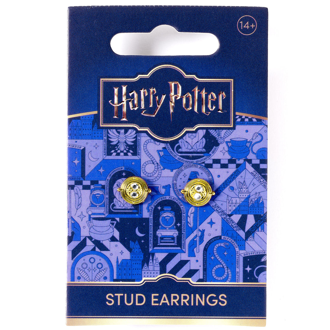 Official Harry Potter Time Turner Gold Plated Stud Earrings